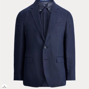 Lauren Ralph Lauren Navy Linen Sports Coat two button blazer for men size 42L